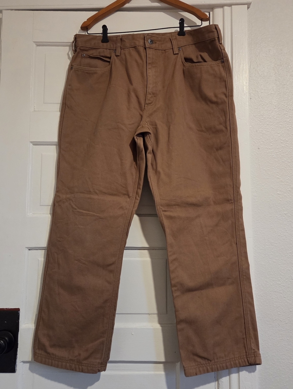 Duluth Trading Company Flex Fire Hose Flannel-Lined 5-Pocket Pants Men's 40x30